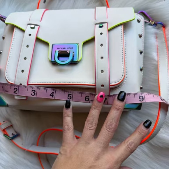 Michael Kors Cream Satchel with Multicolor Accents - Picture 10 of 11